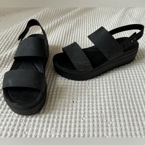 Crocs Platform Sandals, Black